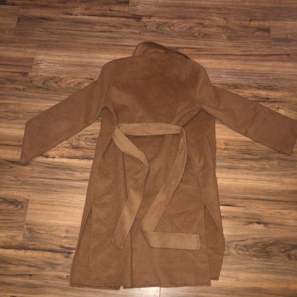 ZARA WRAP TIE WOOL COAT - Picture 7 of 16